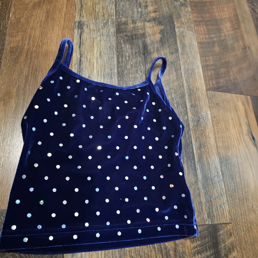 Velvet Polka Dot Tank Top Size 810